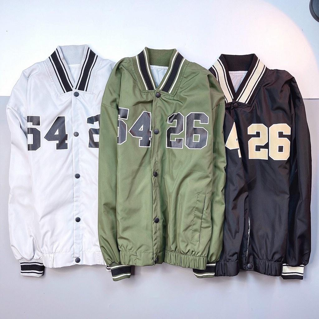 Áo Khoác Bomber Bóng Chày - Áo Khoác Dù Nam Nữ Unisex 5426 3 Màu Có Form Rộng XL Ulzzang KUN