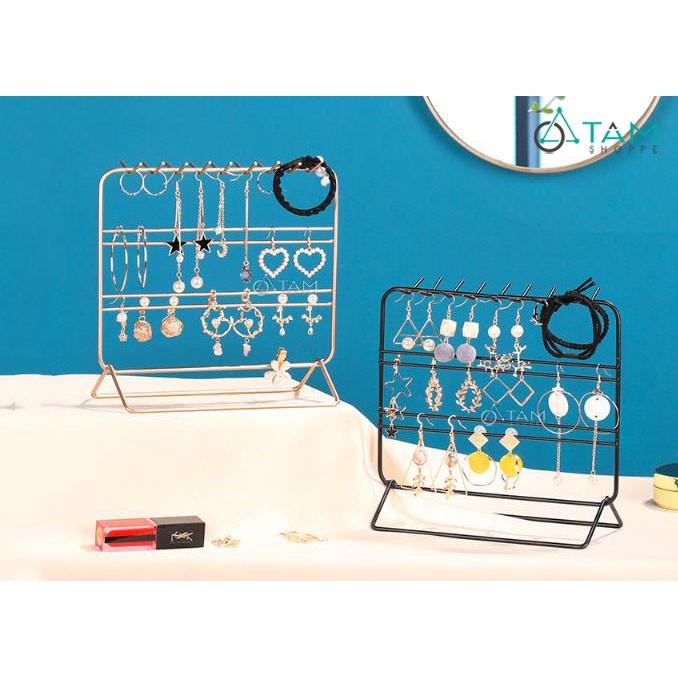 Giá treo phụ kiện trang sức để bàn bằng sắt H-GTPK-01 - ĐEN