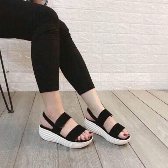 Giày sandal cao gót quay mảnh trơn Nanas