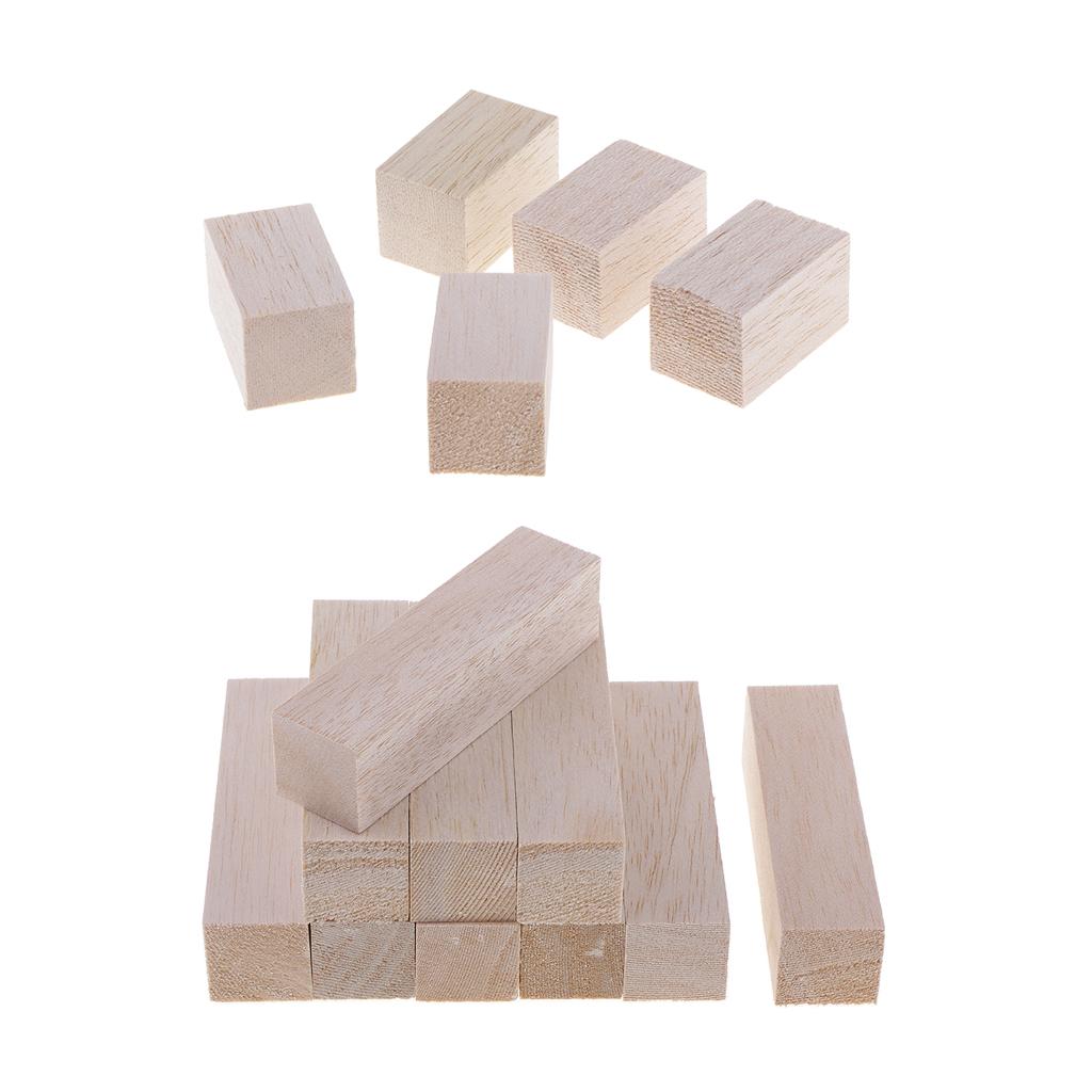 Bộ 15 Miếng Gỗ Balsa Khối Hình Khối TỰ LÀM Để Tạo Hình Thủ Công làm việc Gỗ Chất Liệu