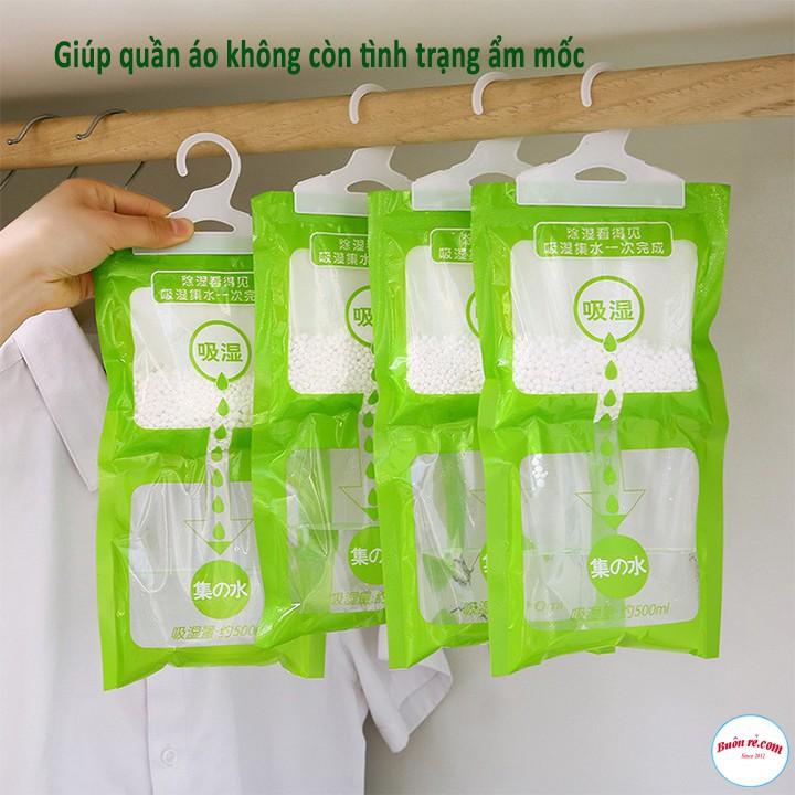 Sỉ 10 Túi Hút Ẩm Tủ Quần Áo, Phòng Kín Có Móc Treo - br00539