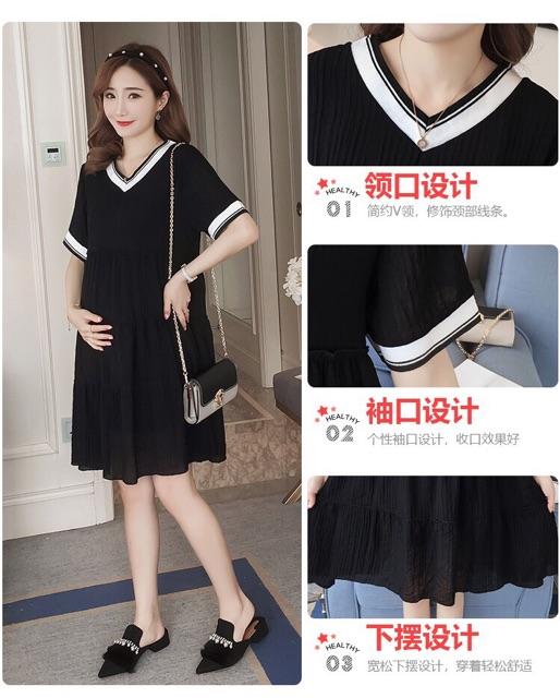 Váy bầu, đầm bầu hàng quảng châusẵn đen M
