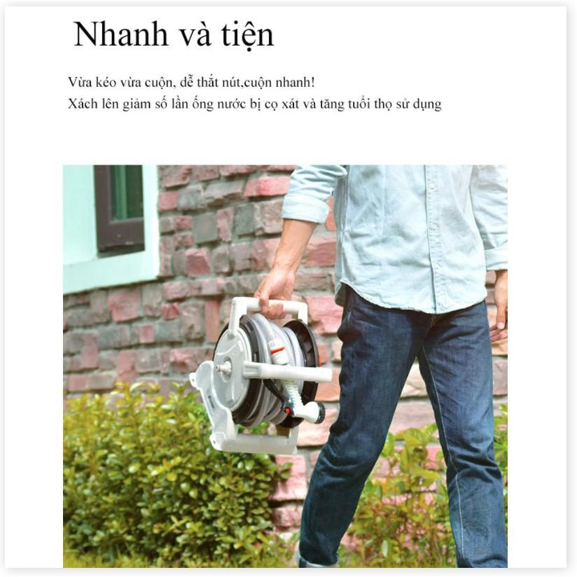 Khung cuộn ống nước tưới sân vườn 15m dây - Gia Dụng SG