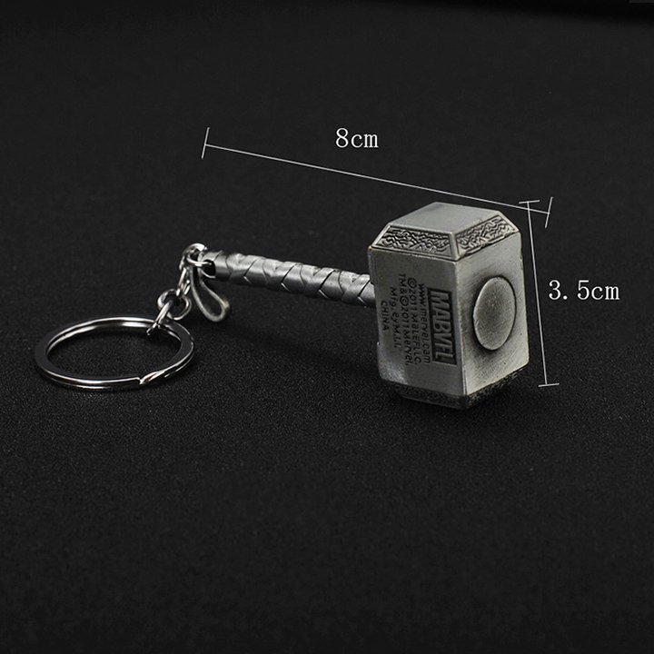 Móc Treo Chìa Khóa Avengers. Móc Khóa Búa Thor Loại 8cm. Chất Liệu Hợp Kim Nhôm Cao Cấp