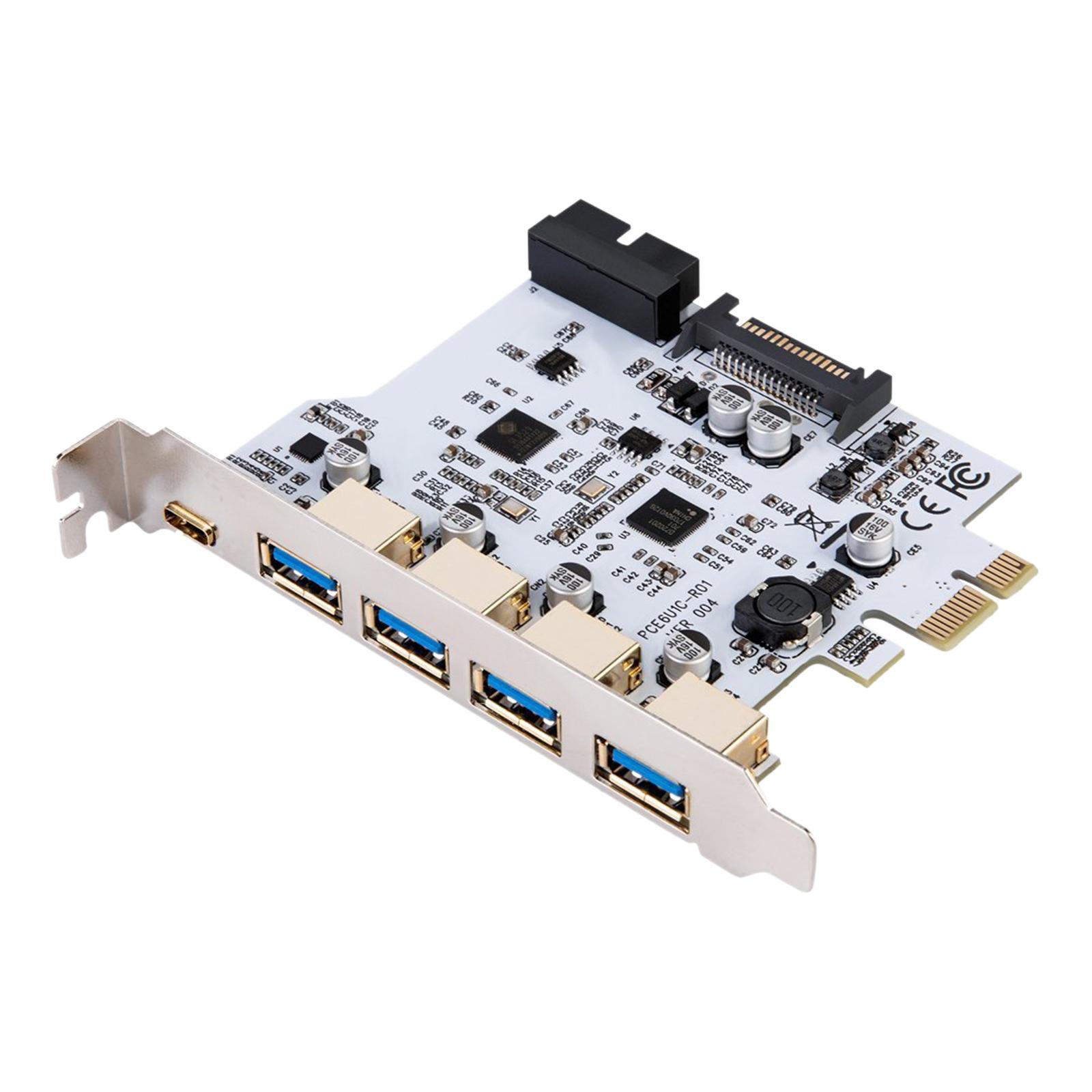 PCIe to USB 3.2 Card USB3.0 Type-A type c Ports Connector Converter pci