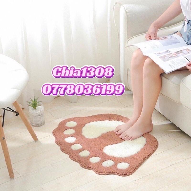 THẢM CHÙI CHÂN CAO CẤP 40x60cm HÌNH BÀN CHÂN CHỐNG TRƯỢT TUYỆT ĐỐI