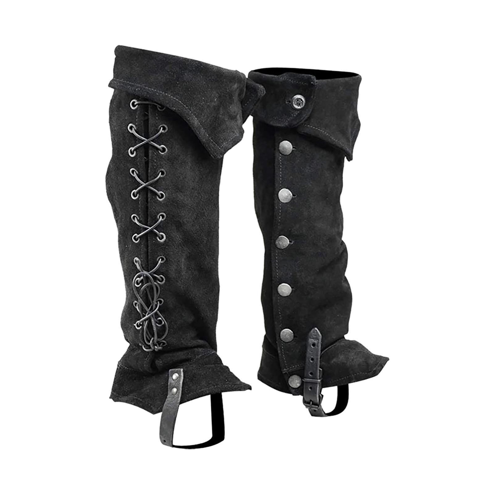 Pirate Boot Tops Shoes Cover Pirate Boot Covers Durable Cosplay Steampunk Classic Leg Guards Boot Top Covers for Themed Party