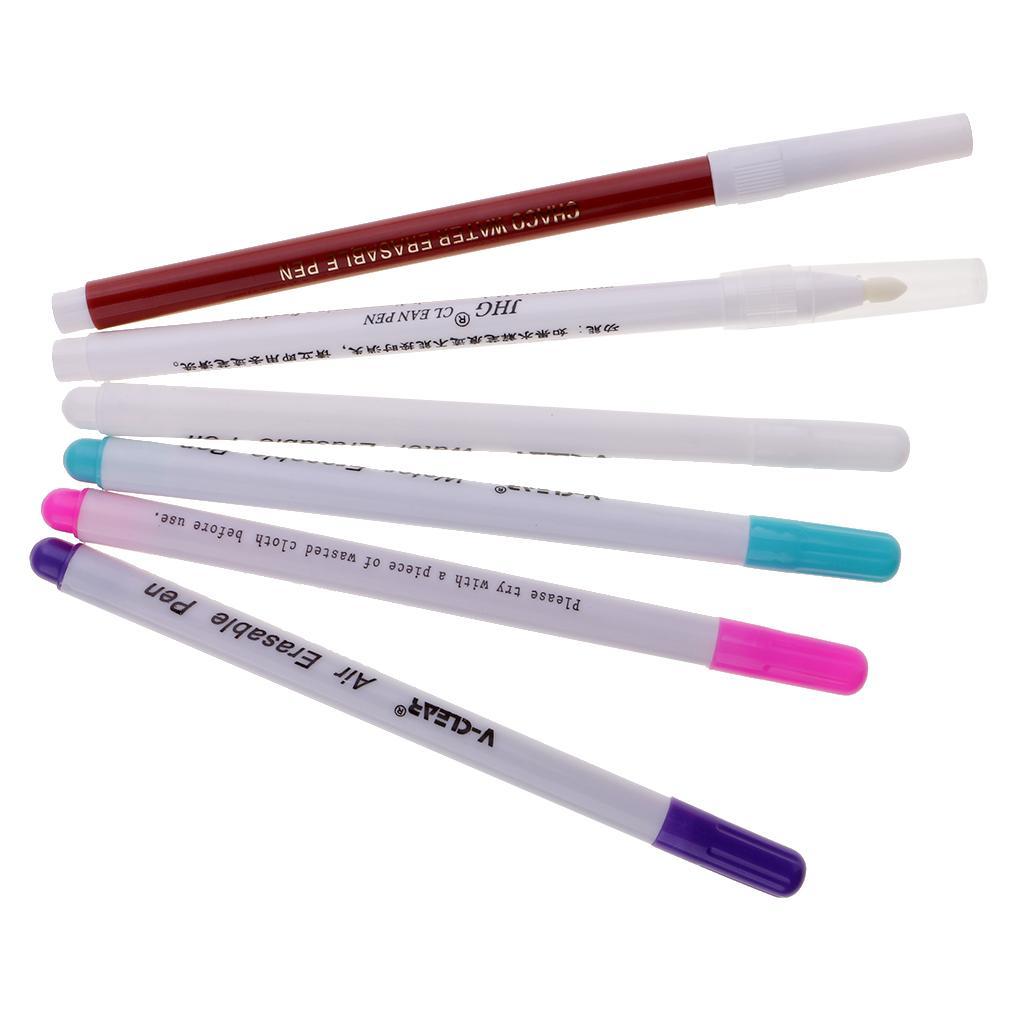 2-5pack 6pcs Water Soluble Pen Air Erasable Pen Clean Pen for Patchwork Cross