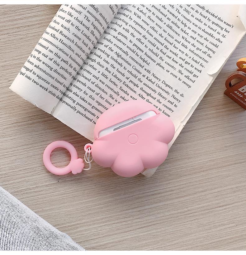 Airpods Pro Case - Ốp bảo vệ dành cho Airpods Pro Hình Tay Mèo_ Tặng Kèm Móc Khóa Dây Da