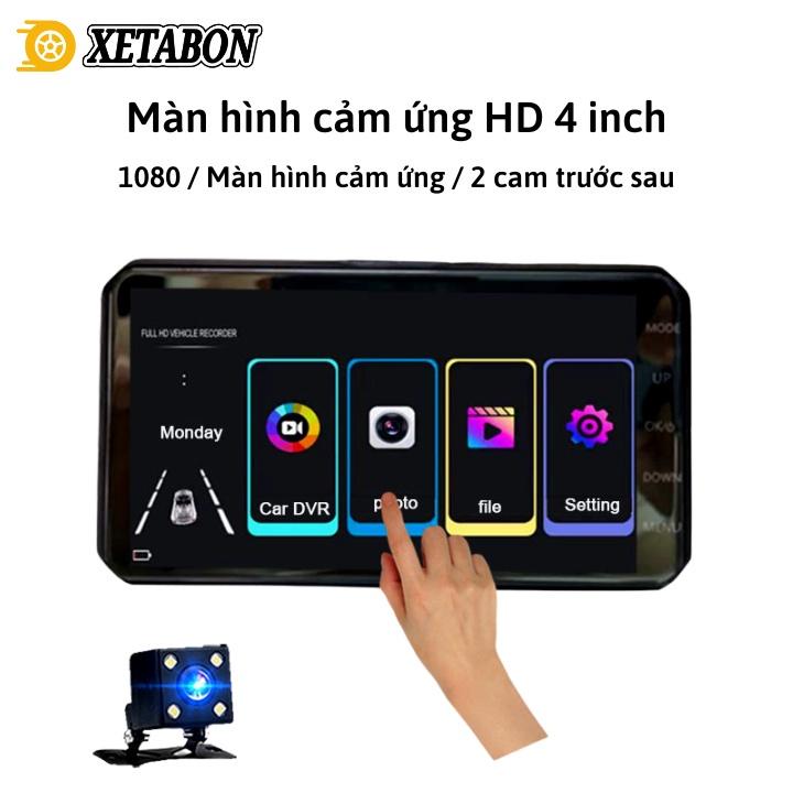 Camera hành trình ô tô X4 XETABON Full HD kèm thẻ nhớ 32GB, màn hình cảm ứng, quay đêm rõ nét, Bảo Hành 12 Tháng 1 đổi 1