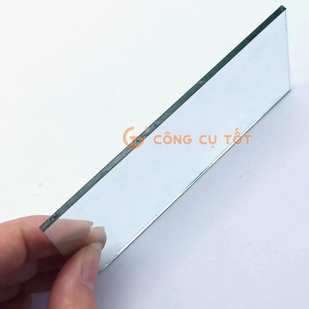 Miếng kính hàn 50x108x2mm chống bụi lắp vào mo hàn