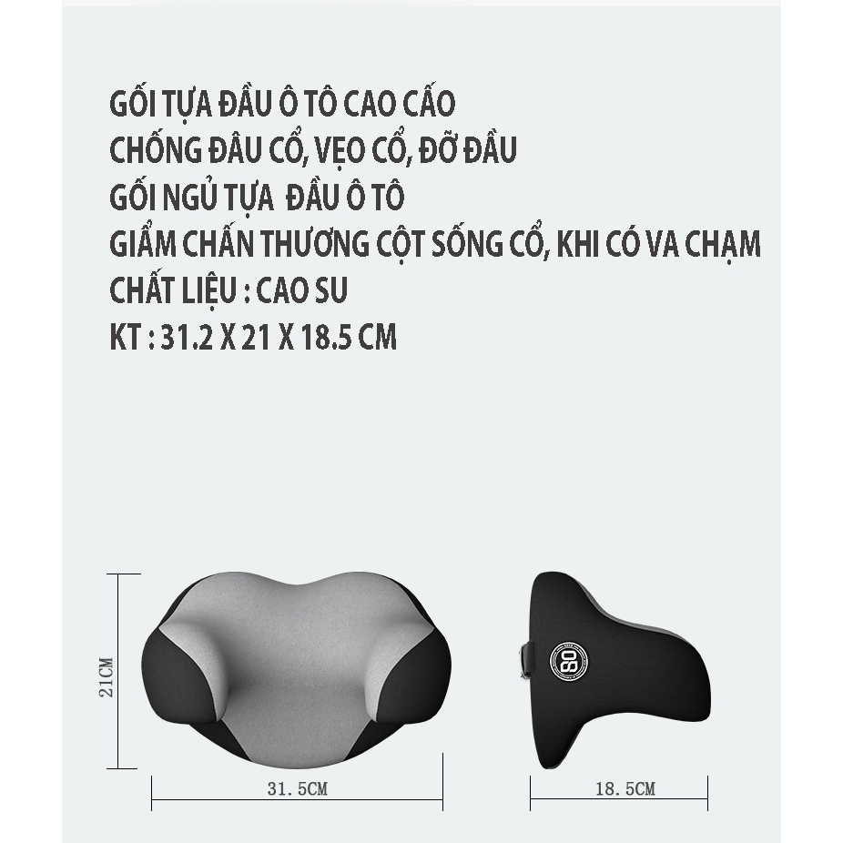 Gối Tựa Đầu Ô Tô Chữ U Cao Cấp – Bảo Vệ Cổ, Giảm Mỏi Gáy Cho Tài Xế Xe Hơi, Xe Khách, Taxi