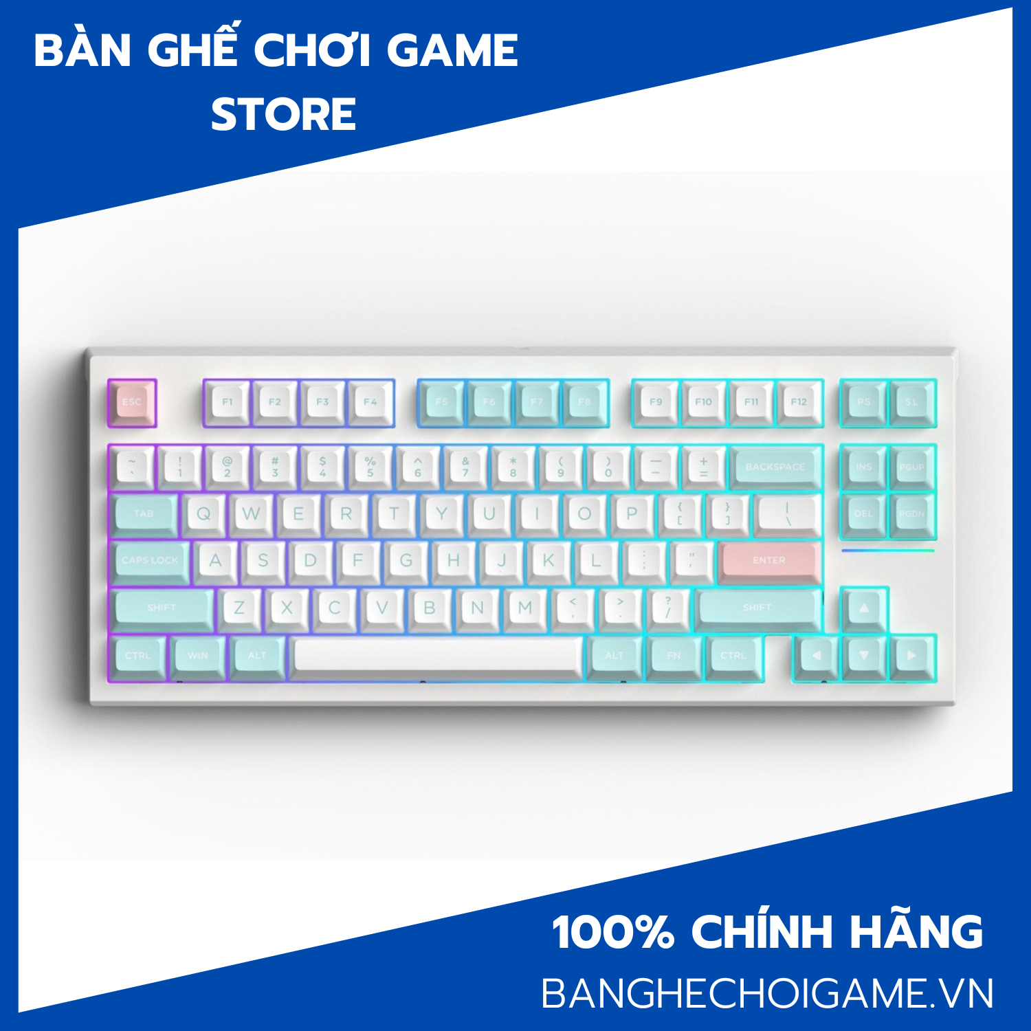 Bàn phím cơ không dây FL-Esports FL750 Marshmallow 3 Mode - Hàng chính hãng