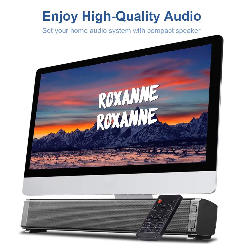 20W Soundbar TV Loa Di Động Không Dây Bluetooth 5.0 HiFi Loa Siêu Trầm 3D Âm Thanh Nổi Có Điều Khiển Từ Xa Hỗ Trợ TF AUX Color: BS-28D