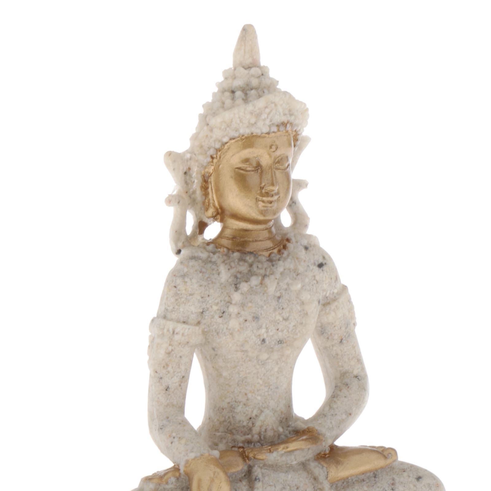 Small Meditating THAI BUDDHA Statue Figurine Home Yoga Zen Altar Decoration