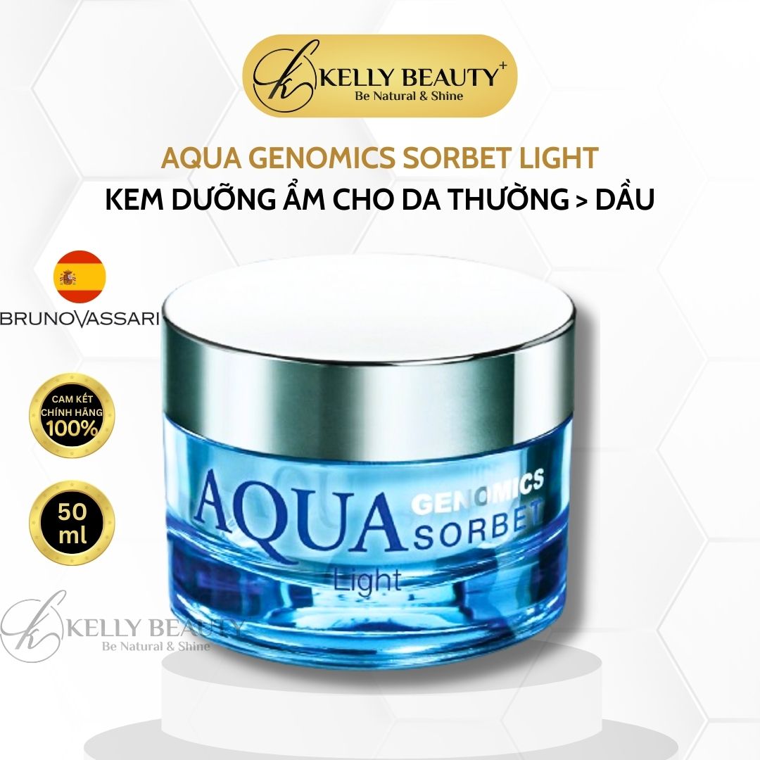 Kem Dưỡng Ẩm Cho Da Dầu Aqua Genomics Sorbet Light - Bruno Vassari | Kelly Beauty