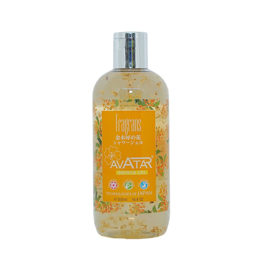 Sữa Tắm Avatar Hương Nước Hoa Nhật Bản Cánh Hoa Mộc Quế Hương Thơm Quyến Rũ 500ml (Combo 500ml Và Set 24ml)