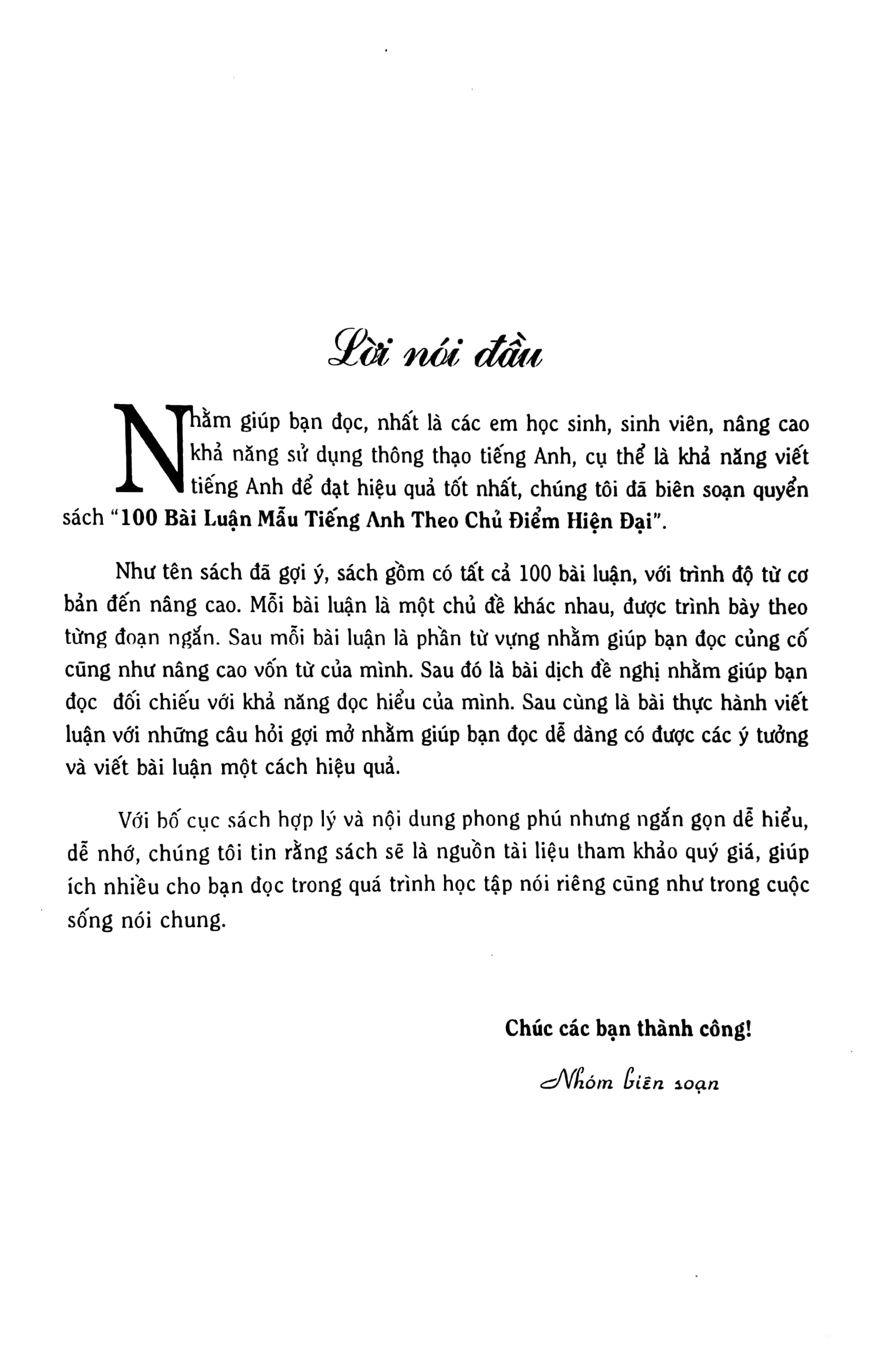 100 Bài Luận Mẫu Tiếng Anh - Theo Chủ Điểm Hiện Đại