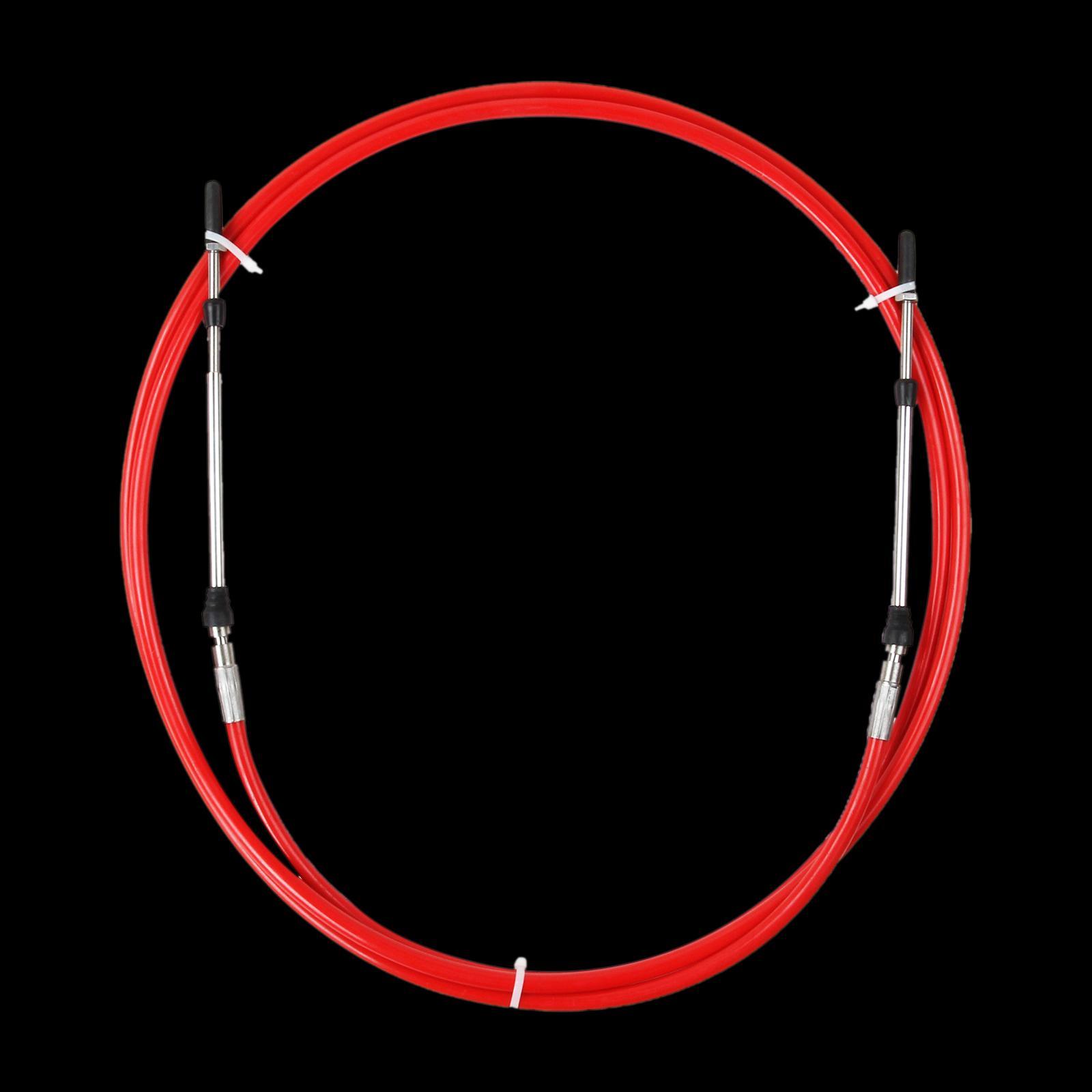 2Pcs Universal Throttle Cable for Yamaha Outboard Boat Control Lever - 11Ft