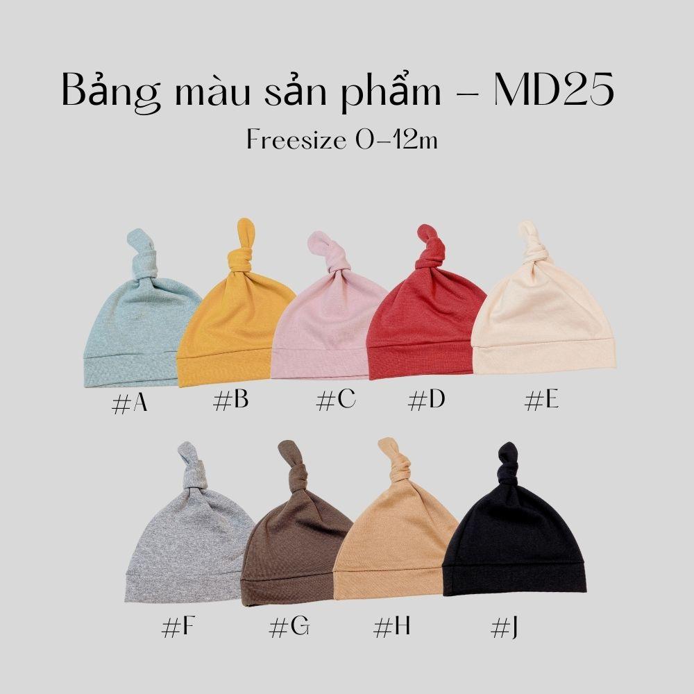 Mũ nón cotton thắt nút đáng yêu cho bé 0-12m Mimo Baby MD25