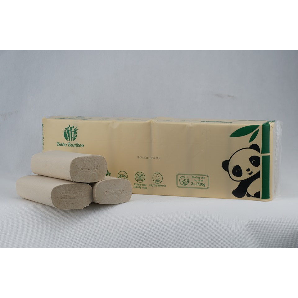 Giấy vệ sinh BOBO BAMBOO không lõi thùng 72 cuộn