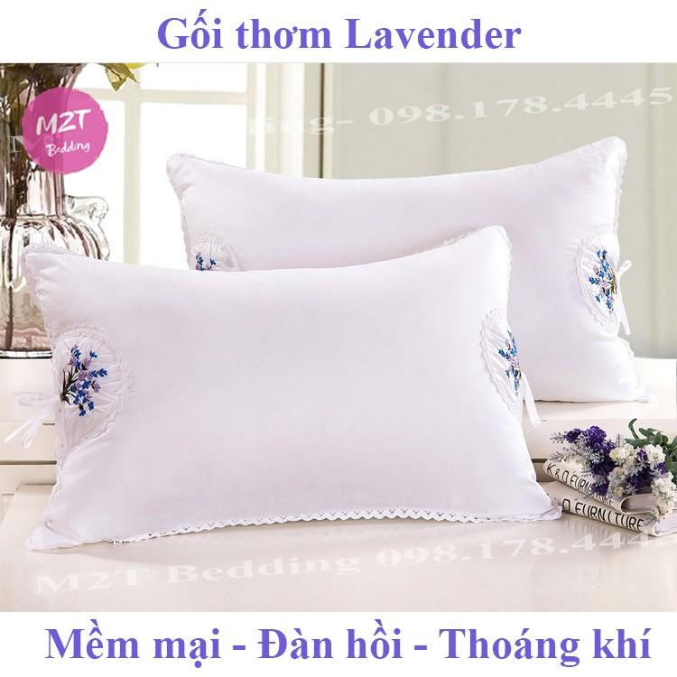 Ruột gối thơm Lavender M2T bedding ruột gối hơi cao cấp kháng khuẩn mềm mại 45x65 cm