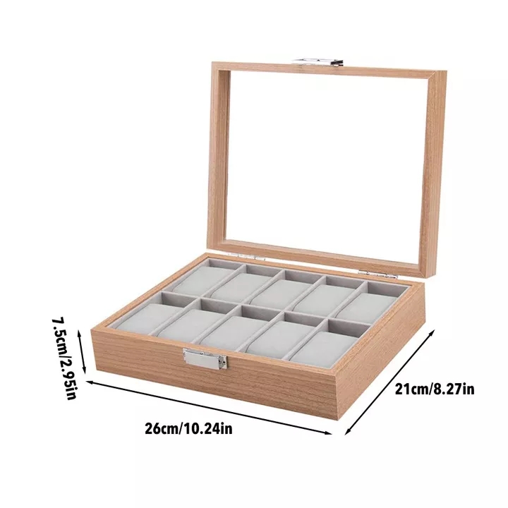 Hộp đựng đồng hồ 10 chiếc bằng gỗ cao cấp B890