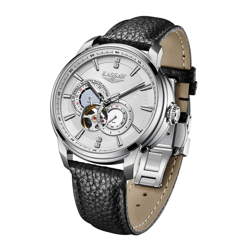 Đồng hồ nam chính hãng KASSAW K978-3 Kính sapphire ,chống xước ,Chống nước 50m ,Bảo hành 24 tháng,Máy cơ ,dây thép không gỉ