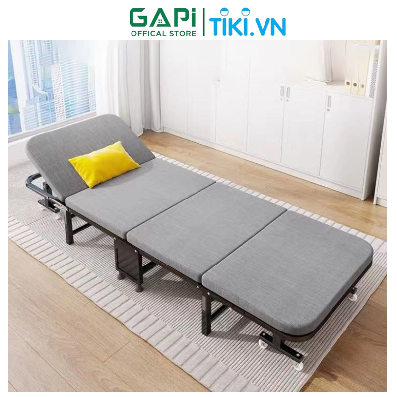 Giường gấp gọn thông minh GAPI, giường gấp sofa tiện ích, có bánh xe di chuyển dễ dàng, khung sắt chắc chắn GM64