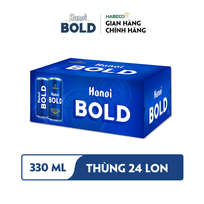 Bia Hanoi BOLD - Thùng 24 lon 330ml