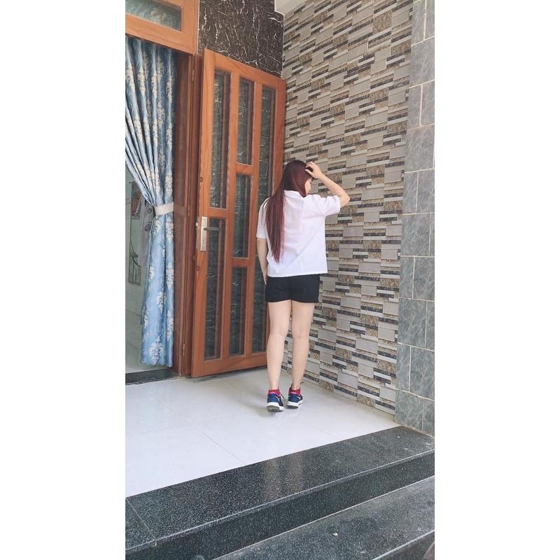 Áo sơ mi oversize cổ vest 1 túi.