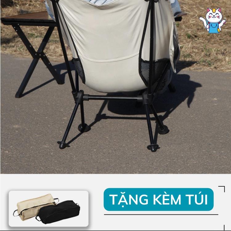 Ghế Gấp Gọn Camping Cắm Trại , Dã Ngoại, Câu Cá Có Tựa Lưng Vải oxford 600D ống thép Siêu Gọn Nhẹ