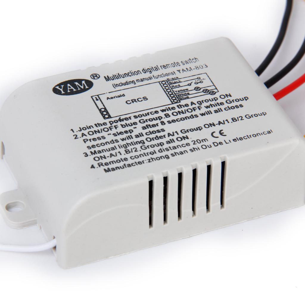 7x3-Way ON/OFF 220V-240V Light Digital Wireless Wall Switch + Remote Control