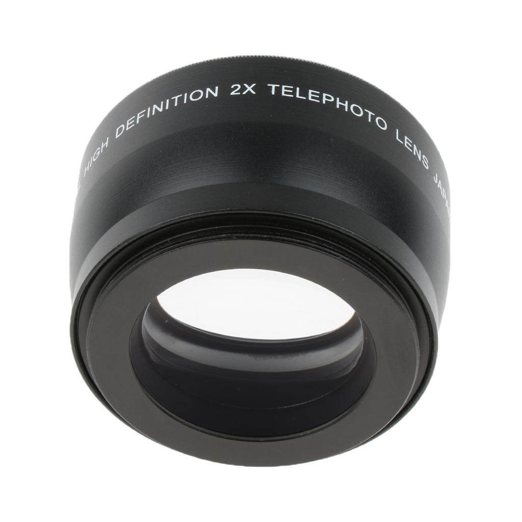 55 Mm Telephoto Lens with 2x Magnification for Canon Nikon DSLR