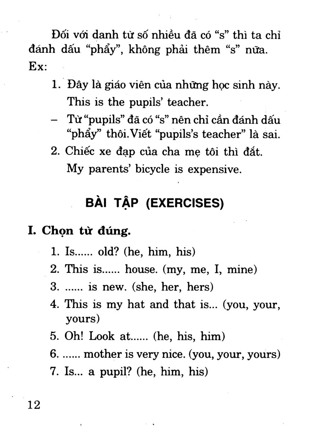 Chìa Khóa Văn Phạm Tiếng Anh (Sách Bỏ Túi)