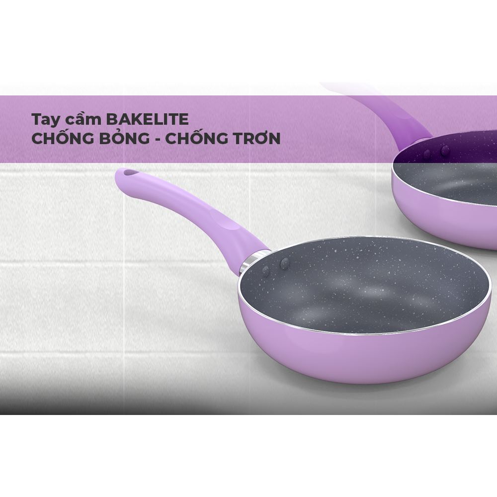 Cặp chảo chống dính đáy từ Violet Sunhouse VI112024