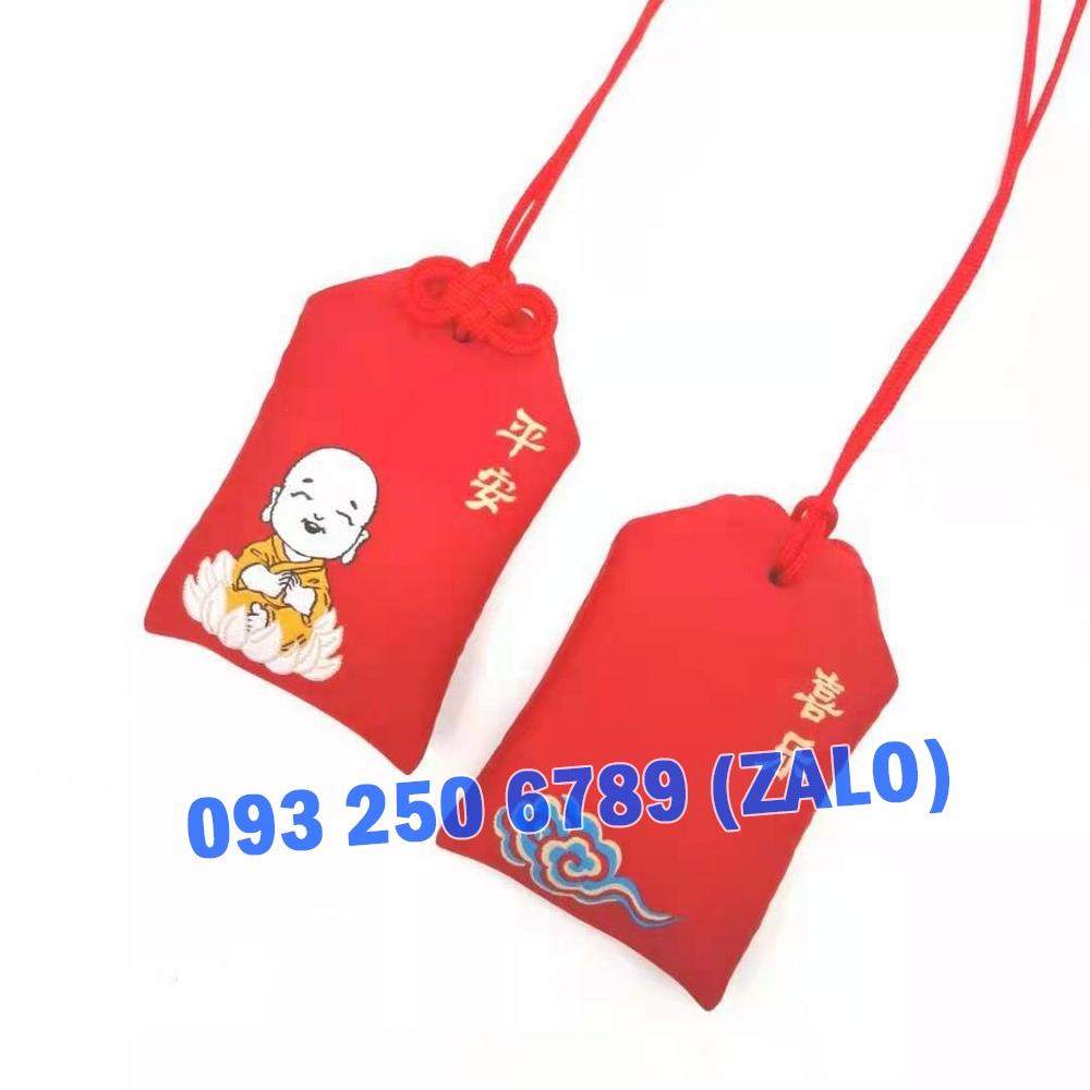 Túi Phước Lành Dành Cho Trẻ Em, cầu Bình An khỏe Mạnh Thông Minh, có dây treo có thể mang bên người