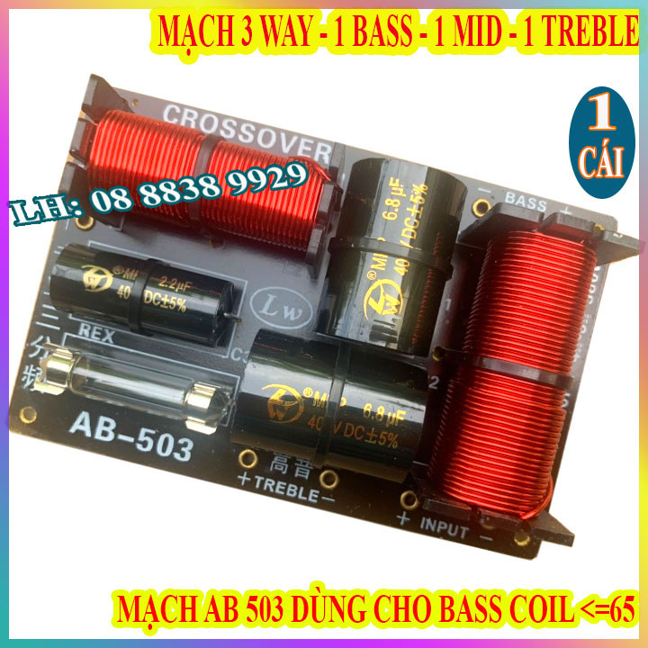 MẠCH PHÂN TẦN 3 LOA NHẬP KHẨU CAO CẤP AB-503 - 3 WAY - GIÁ 1 MẠCH