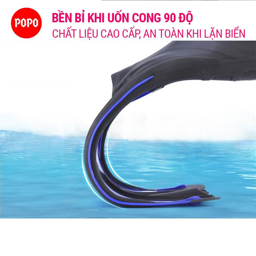 Chân vịt chân nhái lặn biển chuyên nghiệp DF08 POPO chất liệu cao cấp bẻ cong được 90 độ sử dụng cho lặn ngắm san hô