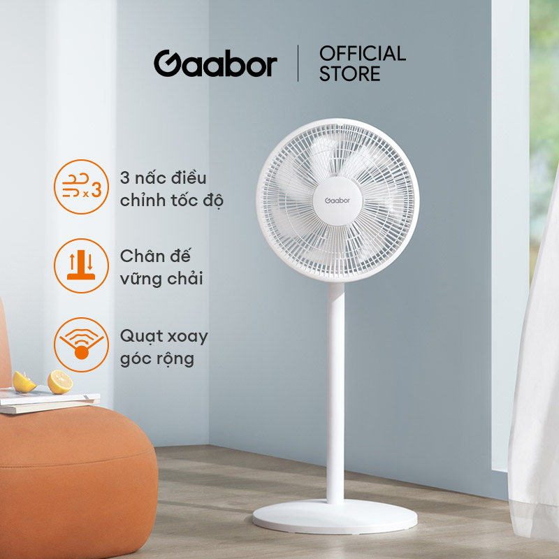 Quạt cây đứng Gaabor GFD-N360A lồng 7 cánh 3 nấc điều chỉnh tốc độ - hàng chính hãng