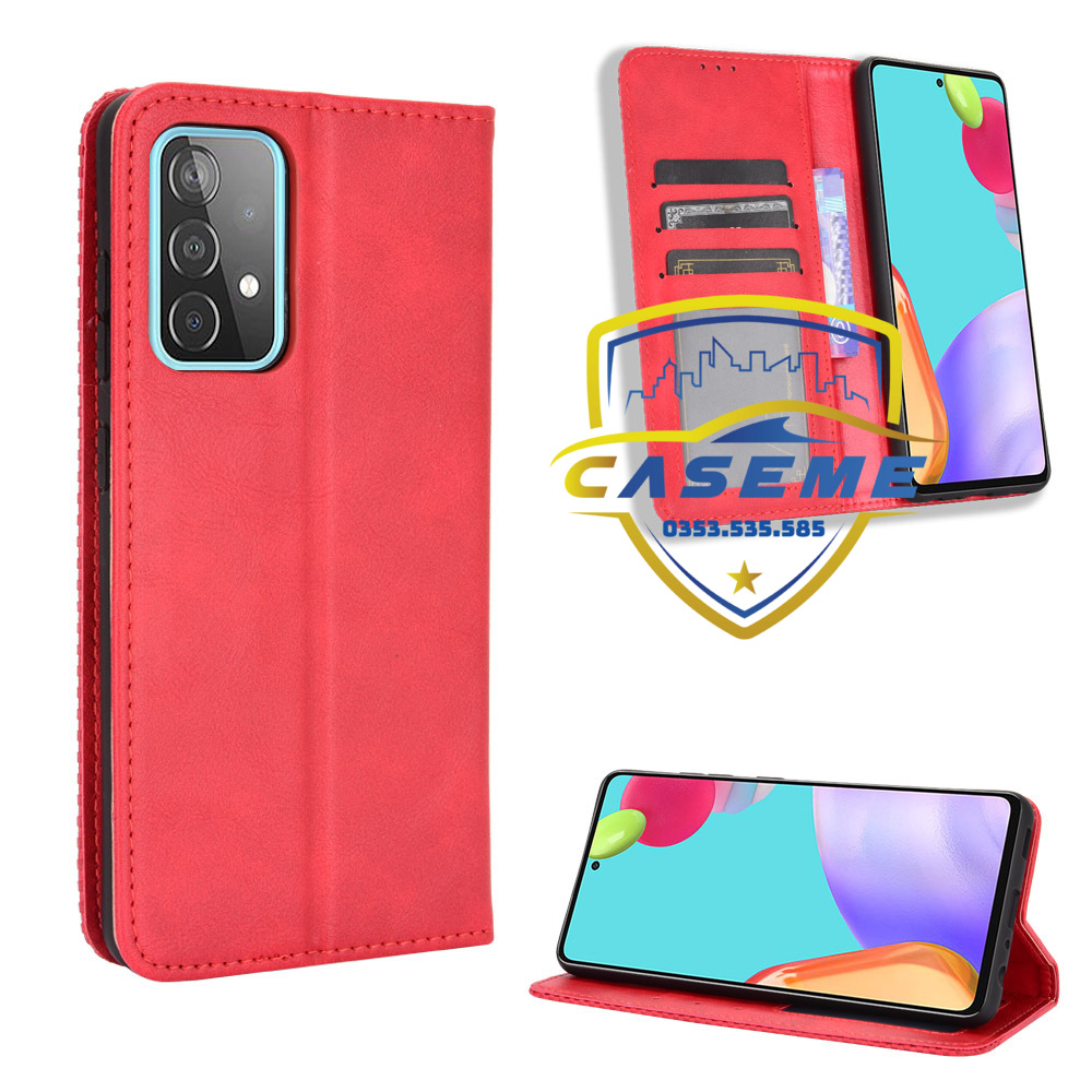 Bao da dành cho Samsung Galaxy A52s dạng ví, hít nam châm cao cấp Fashion Case