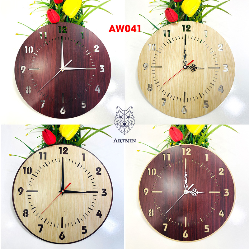 AW041 - Đồng Hồ Gỗ Decor Hot 2023 – Đồng Hồ Treo Tường Trang Trí