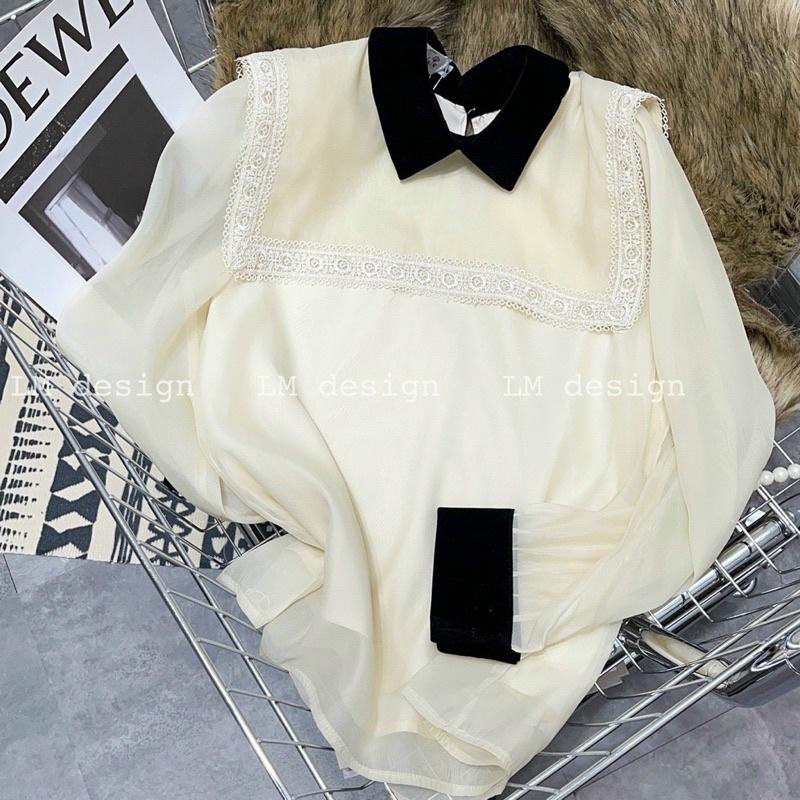 ÁO SƠ MI CỔ PHỐI MÀU