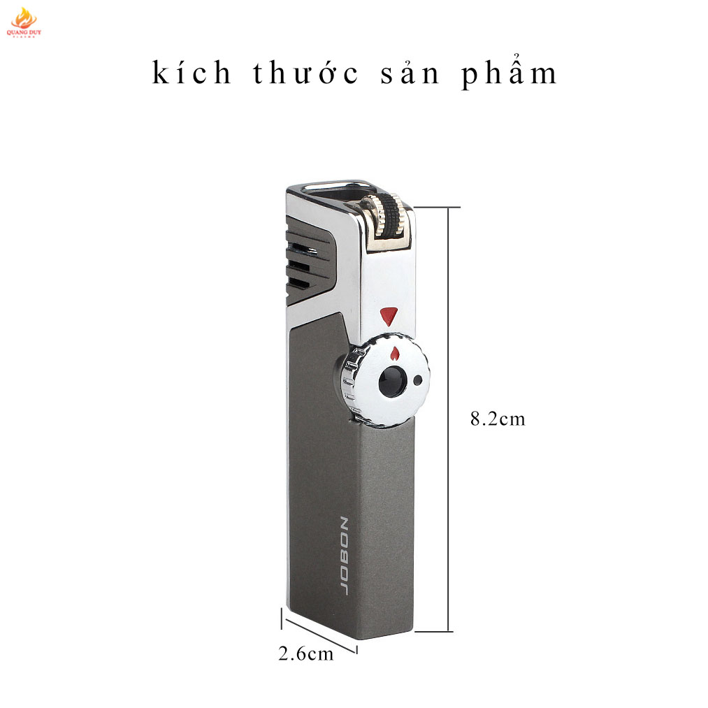 Hột quẹt bật lửa khò jobon 3 tia, thiết kế cửa sổ gas theo dõi tiện lợi