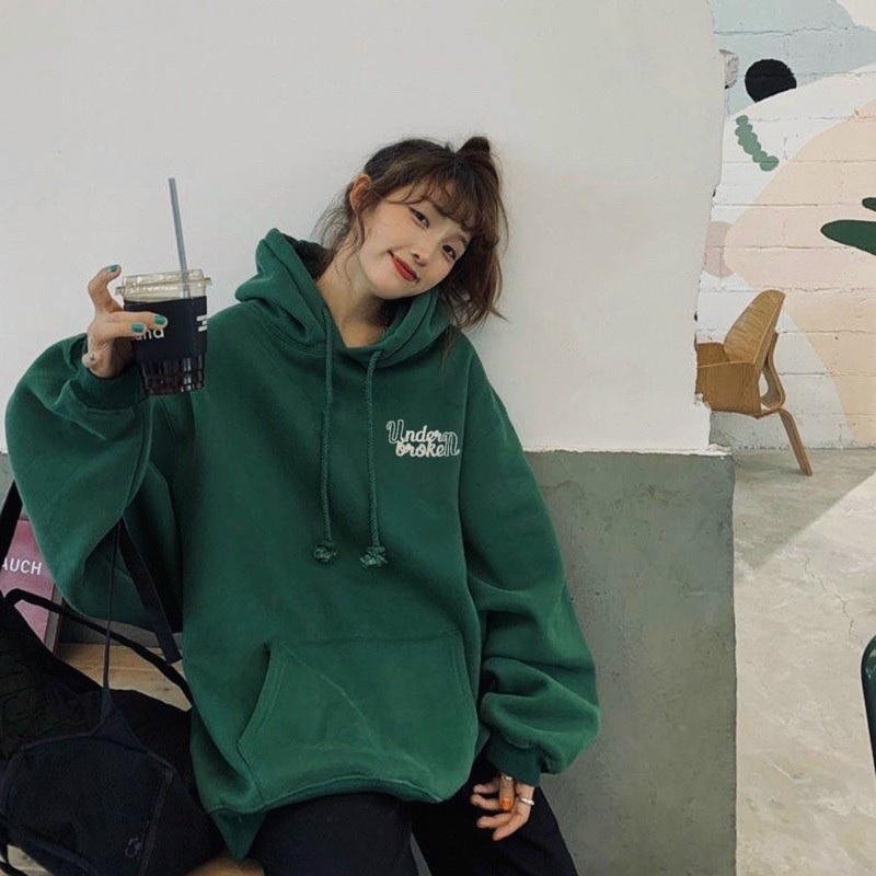 Áo KHOÁC Hoodie XANH LÁ UNDER BROKEN và Ulzzang Unisex