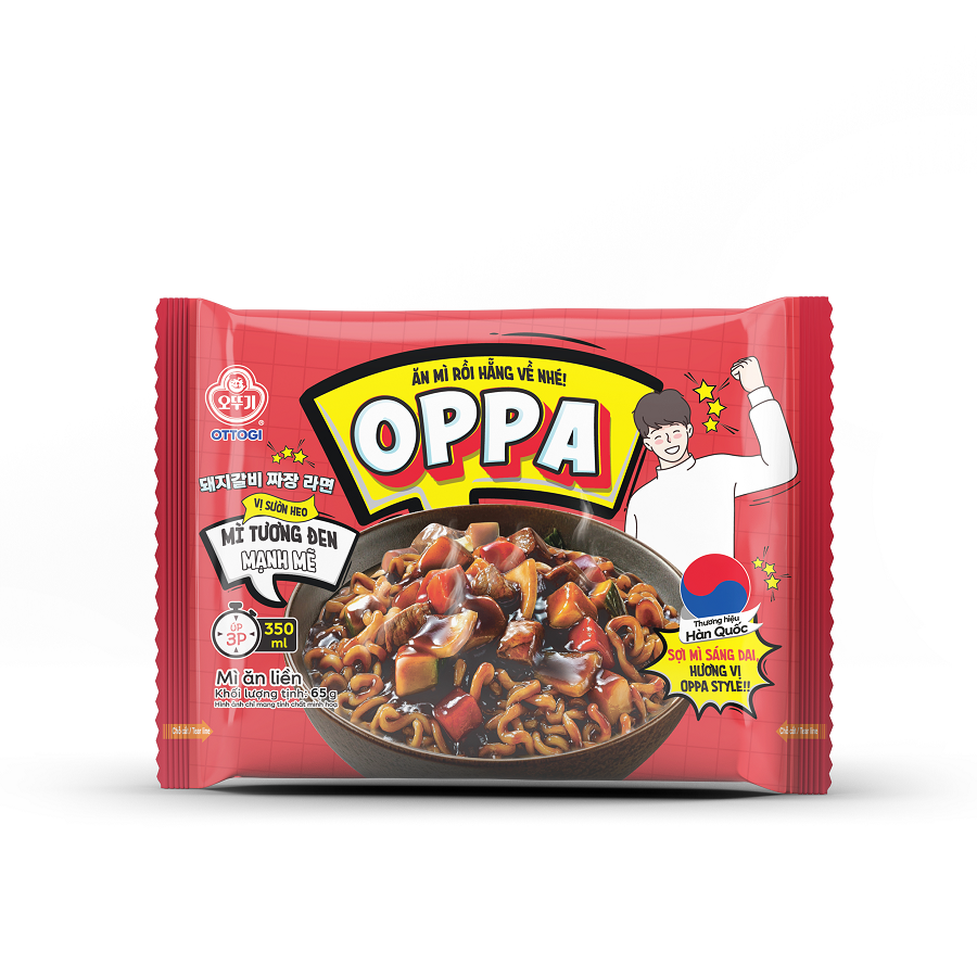 Thùng 30 gói mì Oppa ăn liền Ottogi 65g