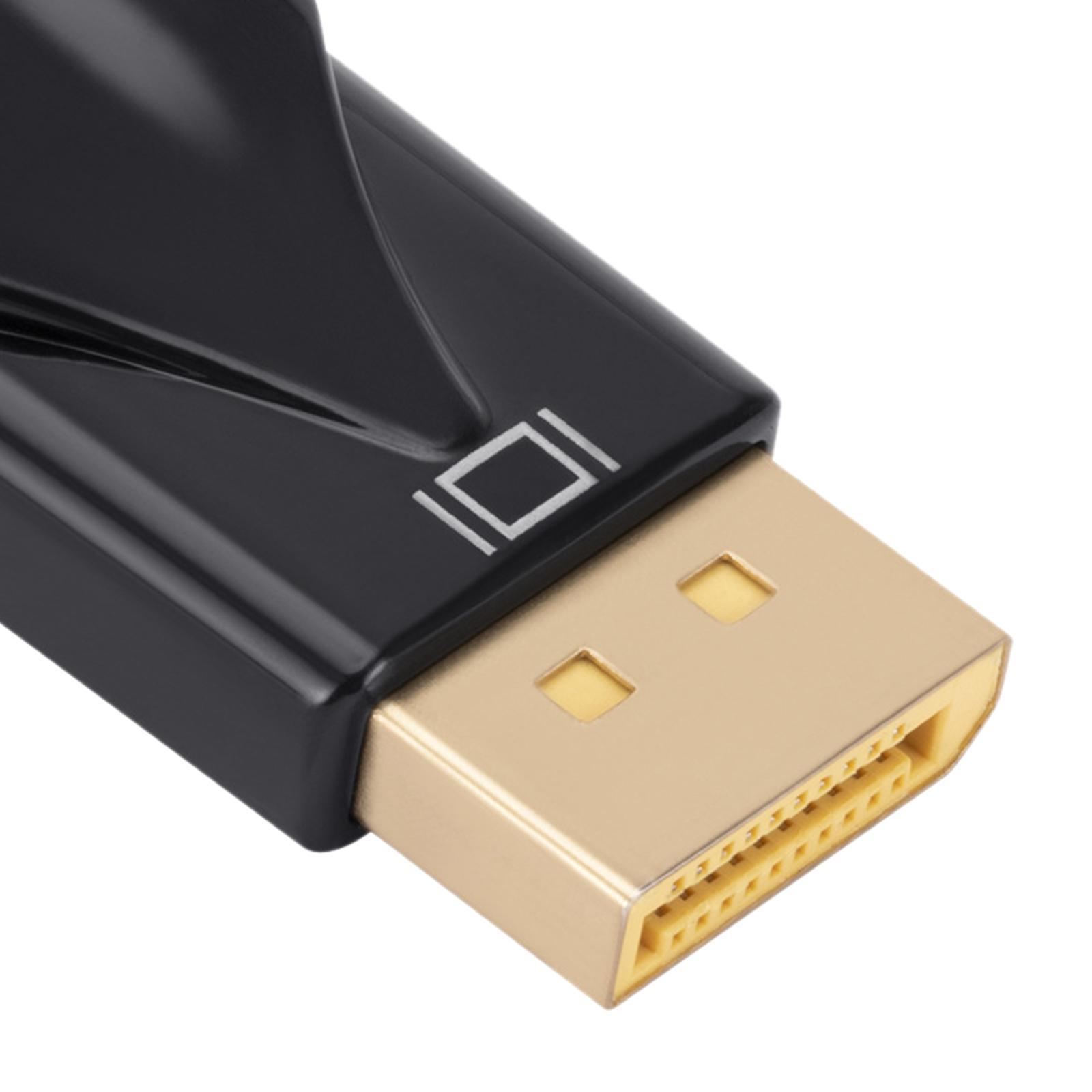 To VGA, Gold DP to VGA Adapter  for Desktop Monitor Computer Laptop