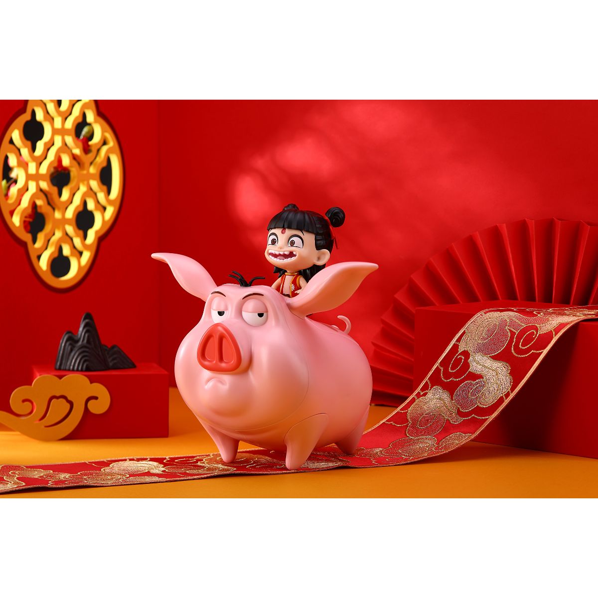 Đồ Chơi Hộp Quà Tặng Mô Hình Nhân Vật Na Tra Cưỡi Heo NA TRA NZCM01