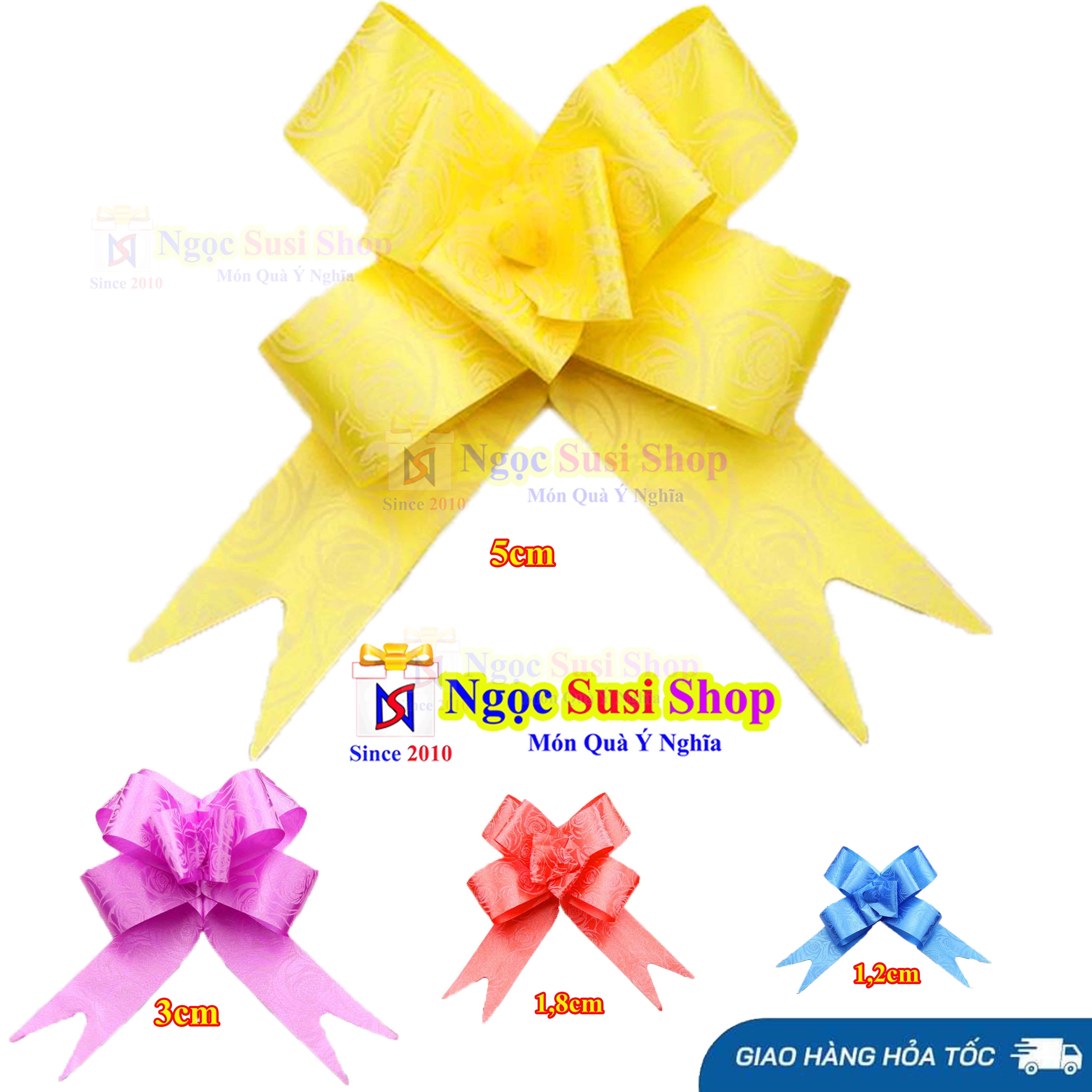 COMBO 30 NƠ RÚT GÓI QUÀ TRANG TRÍ HỘP QUÀ GIỎ QUÀ