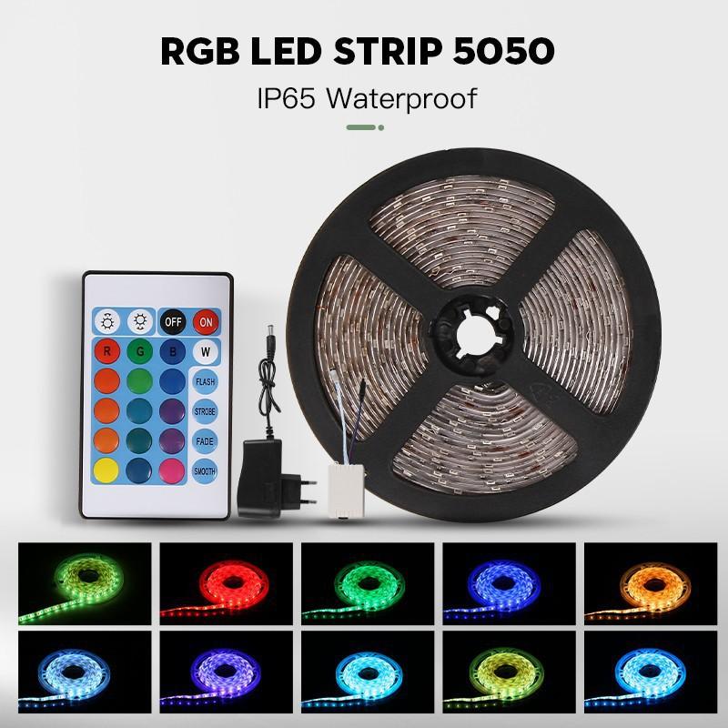 Dây Đèn Led 5m Rgb Smd2835 12v Chống Thấm Nước Dùng Để Trang Trí